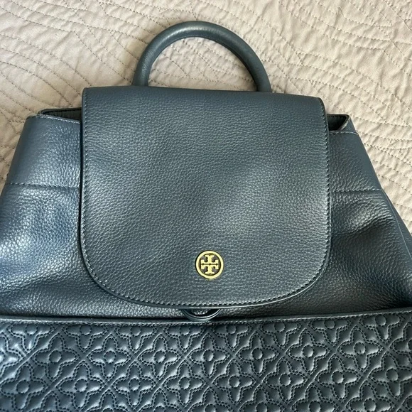 Tory Burch Navy Blue Backpack